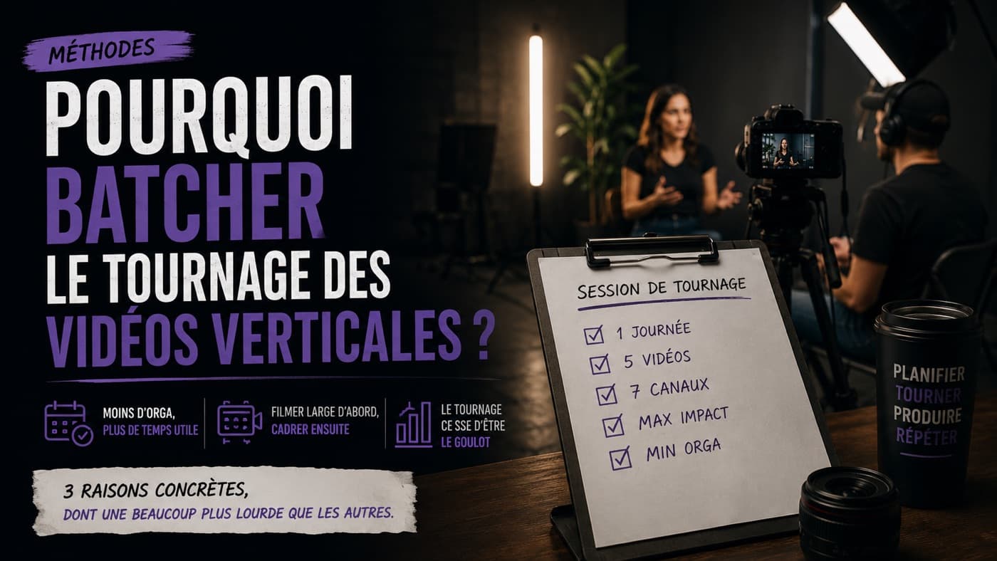 Batched shoot plan covering several vertical videos in a single day.